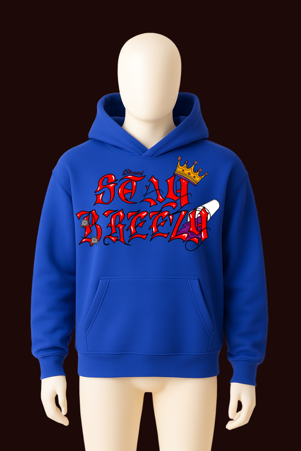 Stay Breezy Hoodie Royal Blue