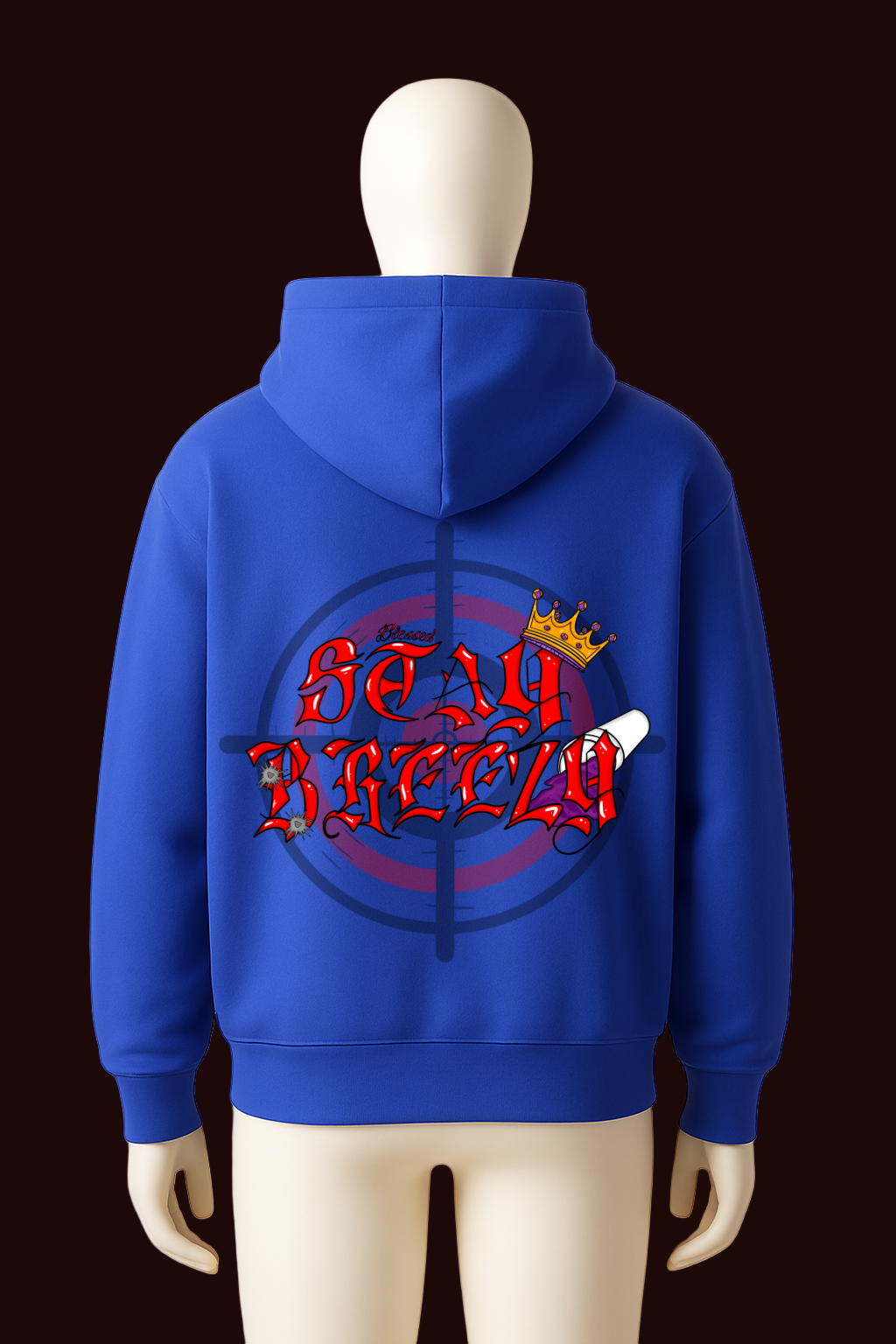Stay Breezy Hoodie Royal Blue