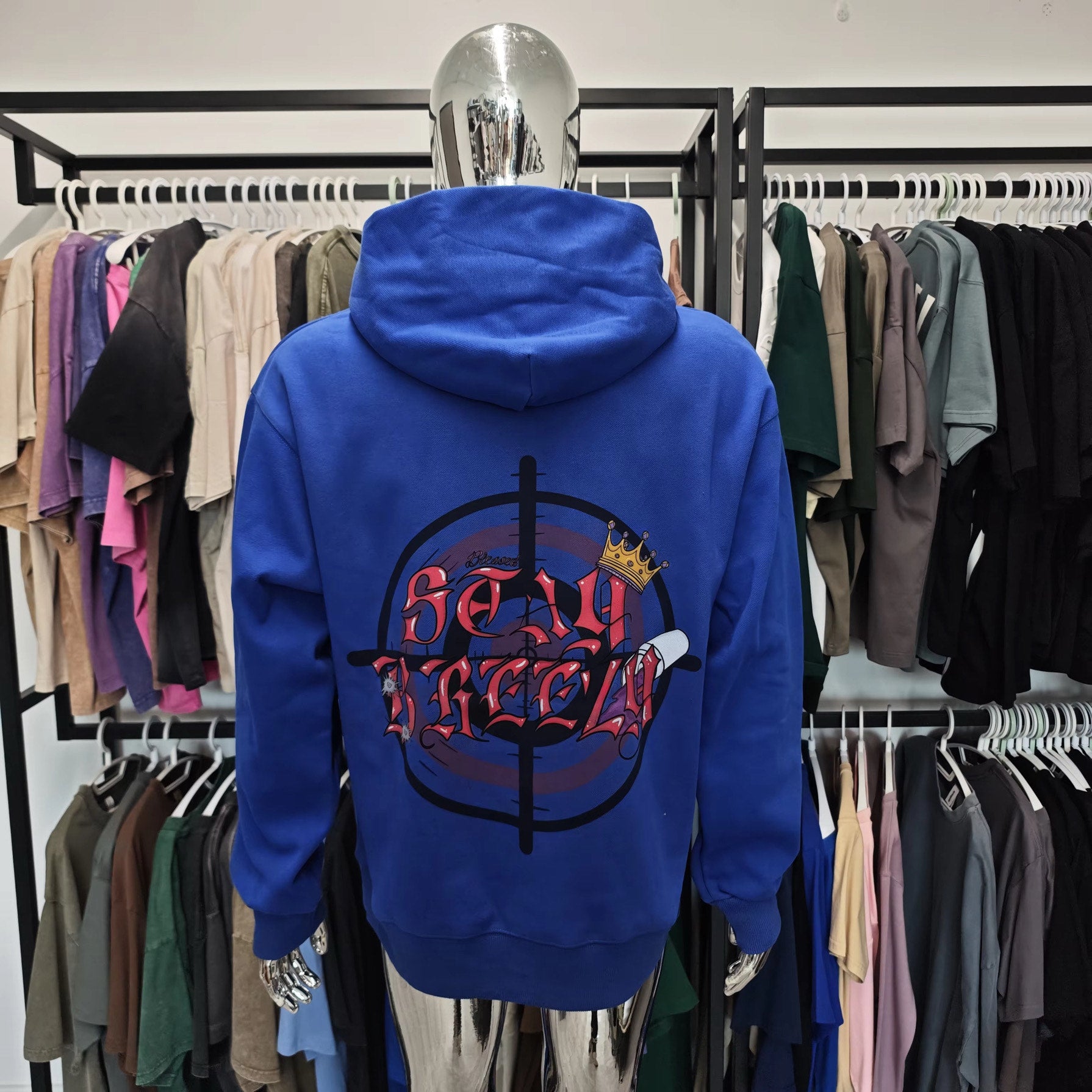 Stay Breezy Hoodie Royal Blue