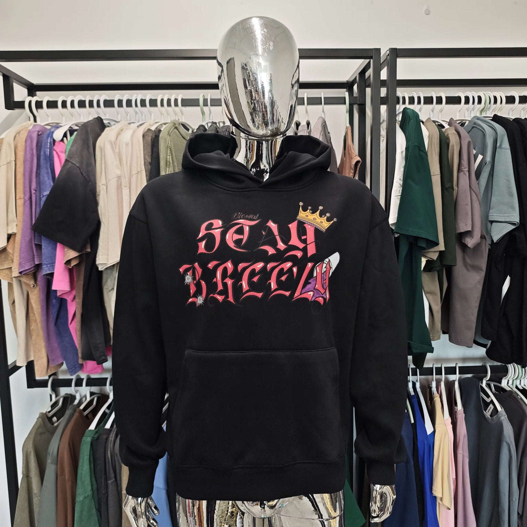 Stay Breezy Hoodie Black