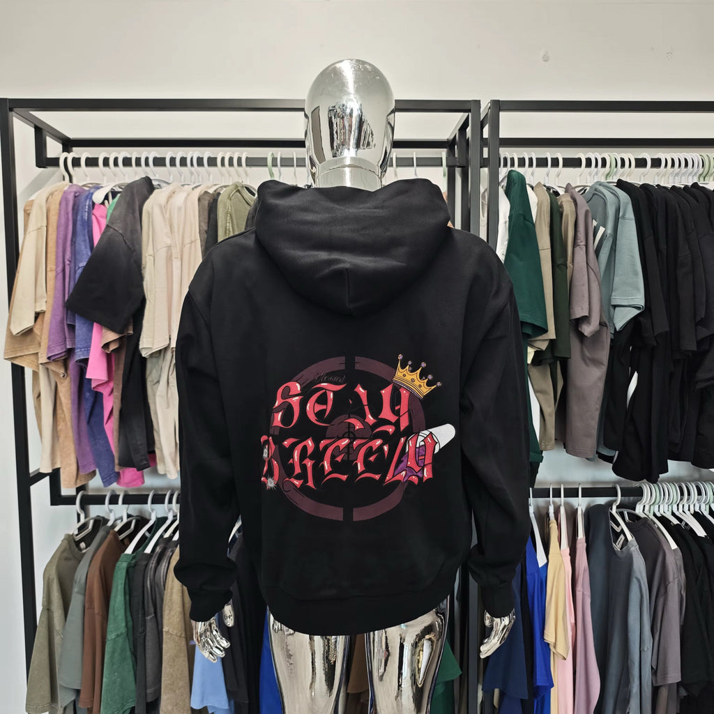 Stay Breezy Hoodie Black