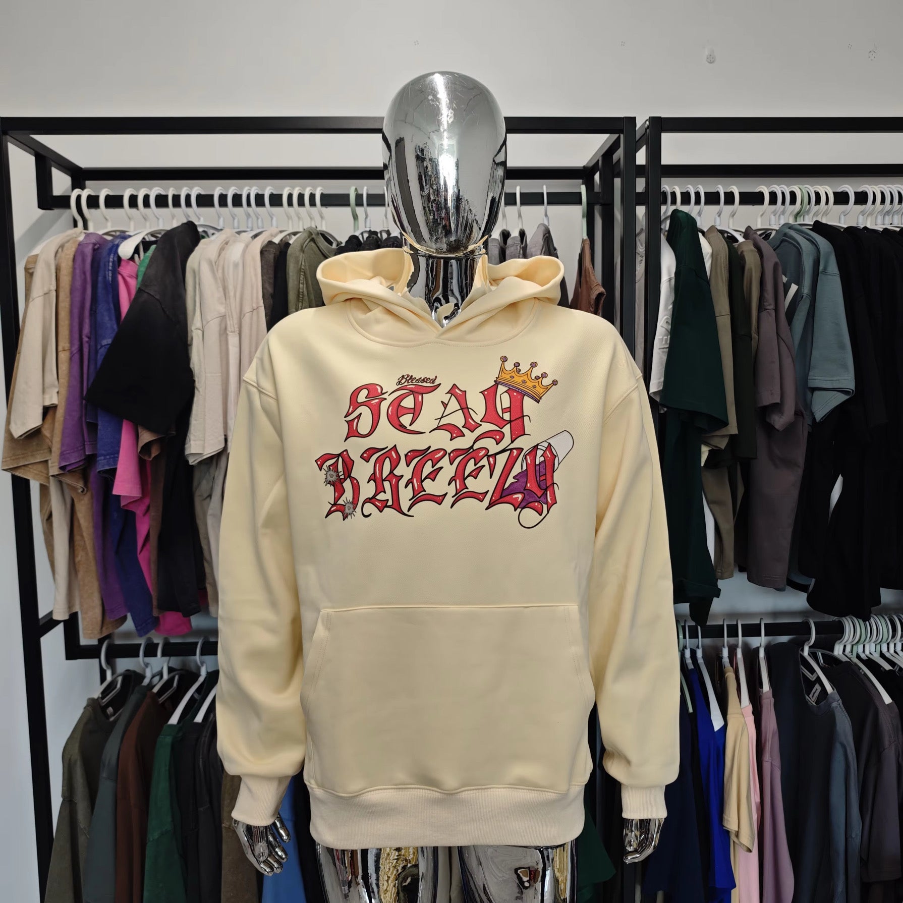Stay Breezy Hoodie Apricot