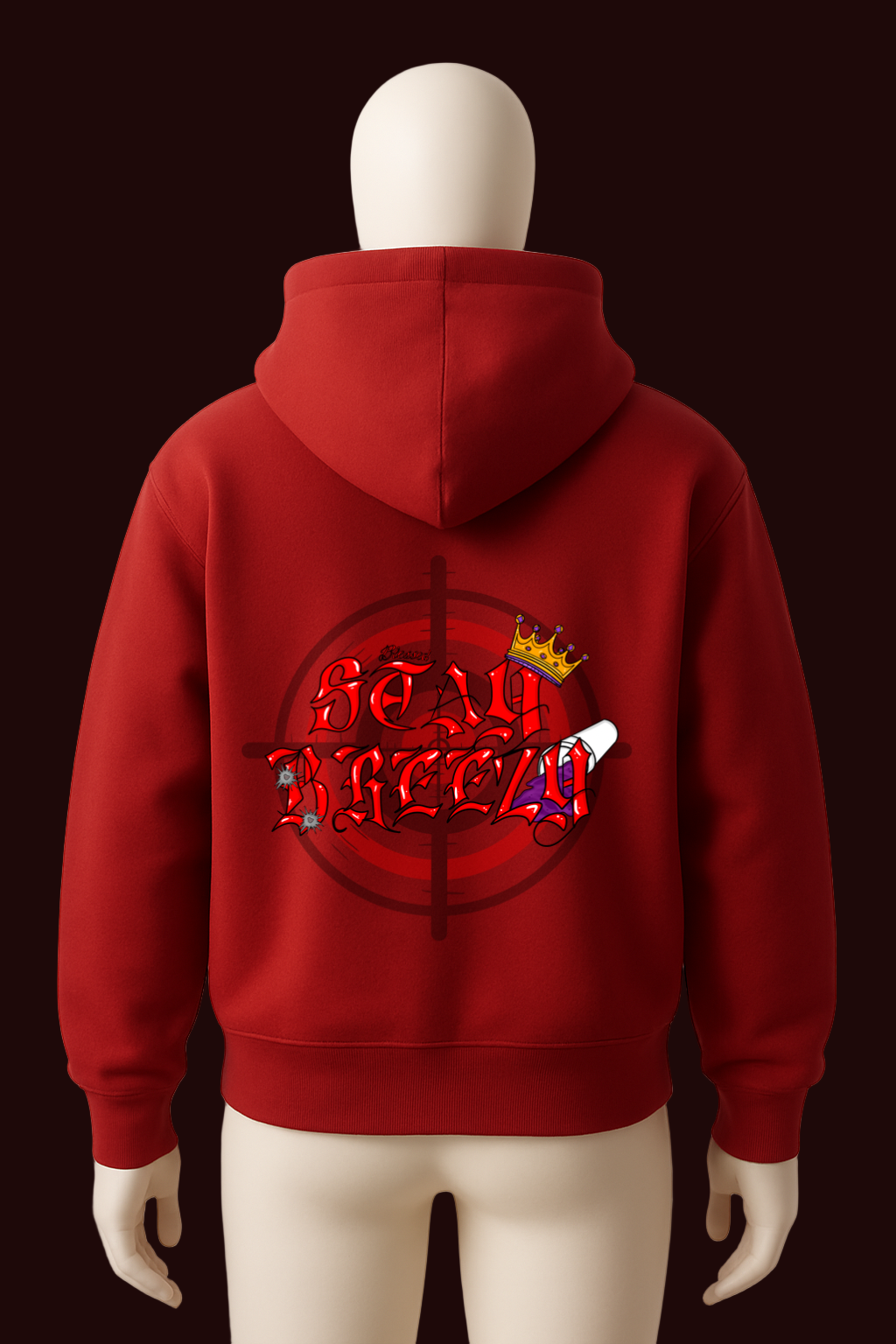 Stay Breezy Hoodie Red