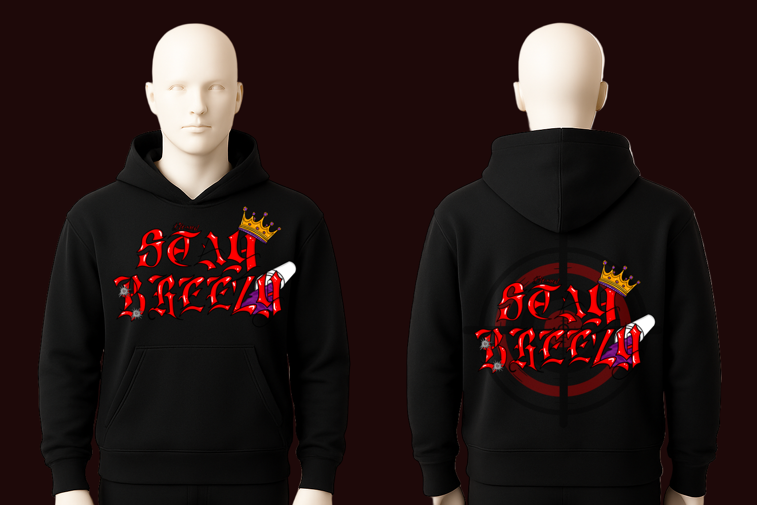 Stay Breezy Hoodie Black