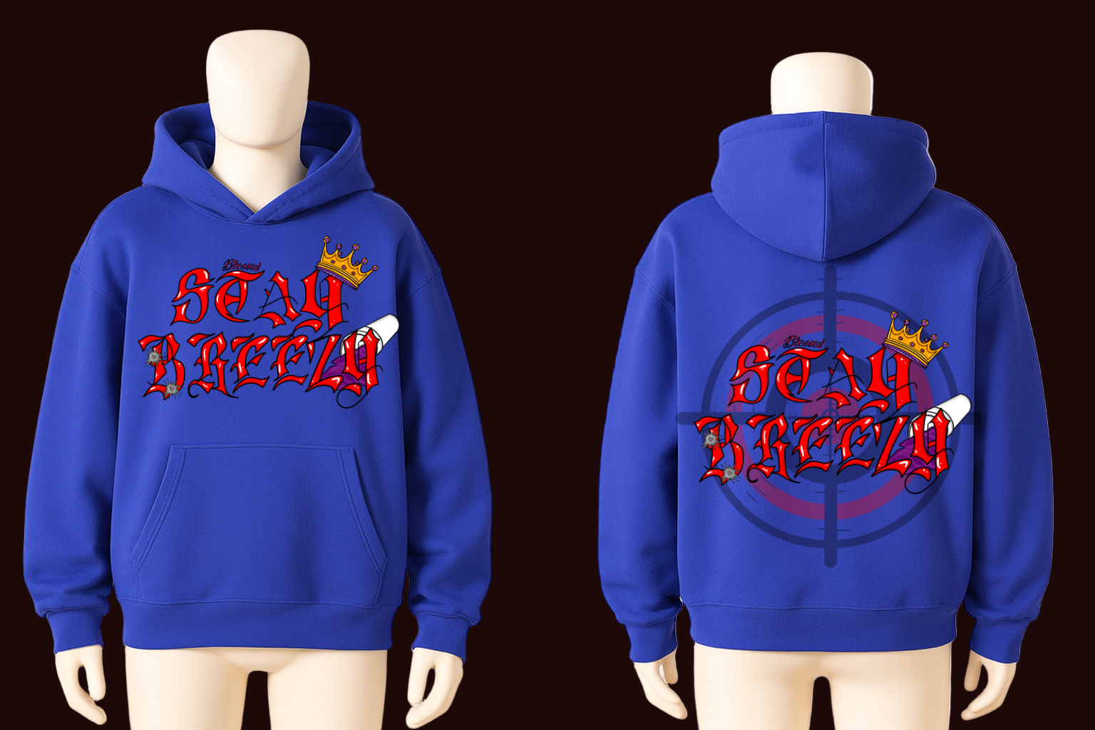 Stay Breezy Hoodie Royal Blue