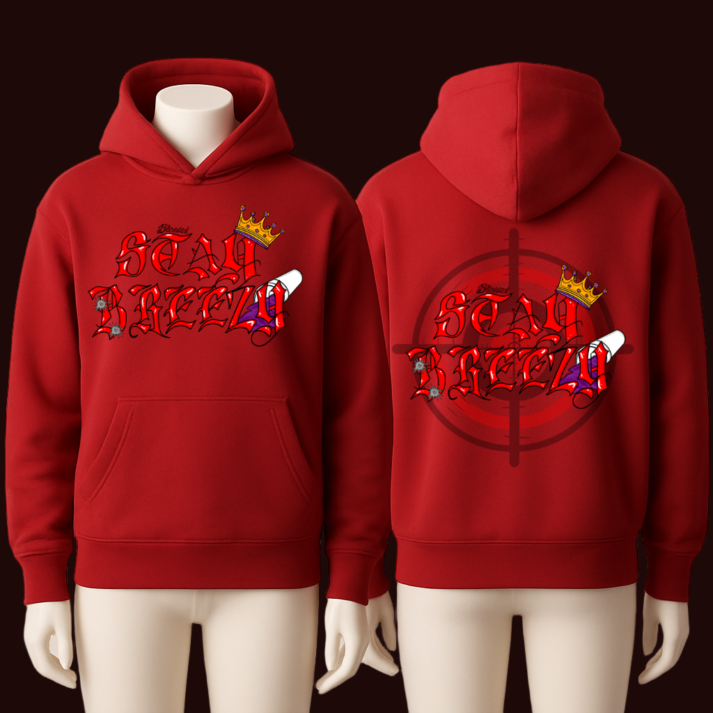 Stay Breezy Hoodie Red